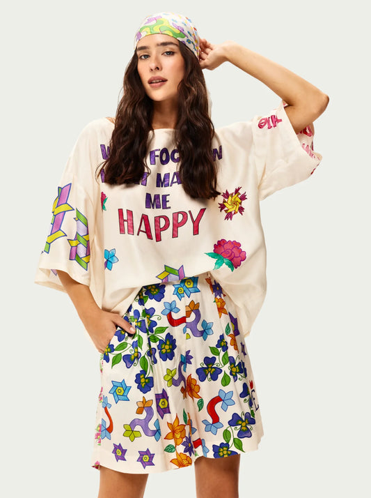 דינה מכנסיים קצרים קפלים