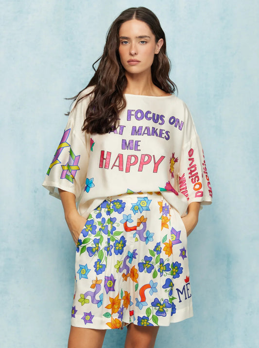 דינה מכנסיים קצרים קפלים