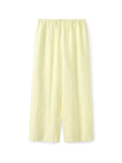 מכנסי פשתן רגל רחבה