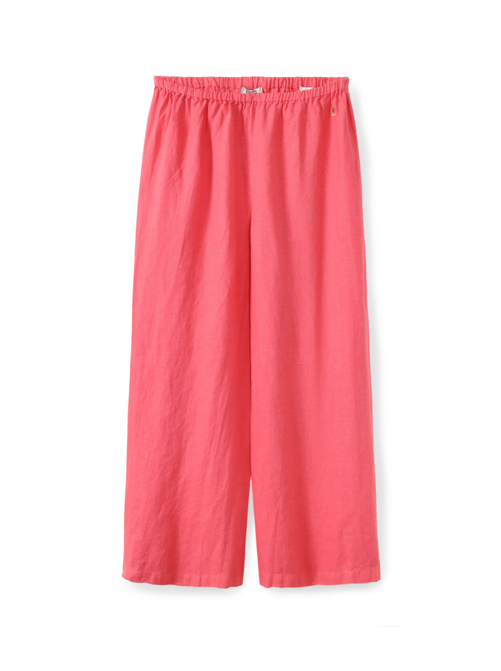 מכנסי פשתן רגל רחבה