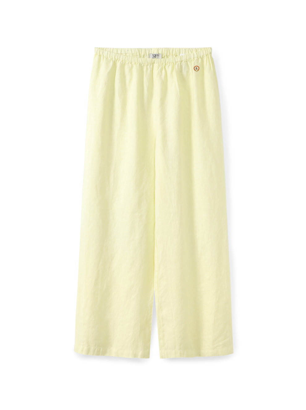 מכנסי פשתן רגל רחבה