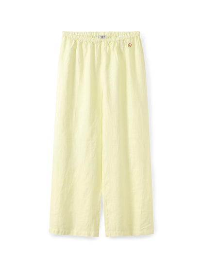 מכנסי פשתן רגל רחבה