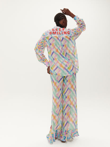 Rosie Ruffled Wide Leg Pants