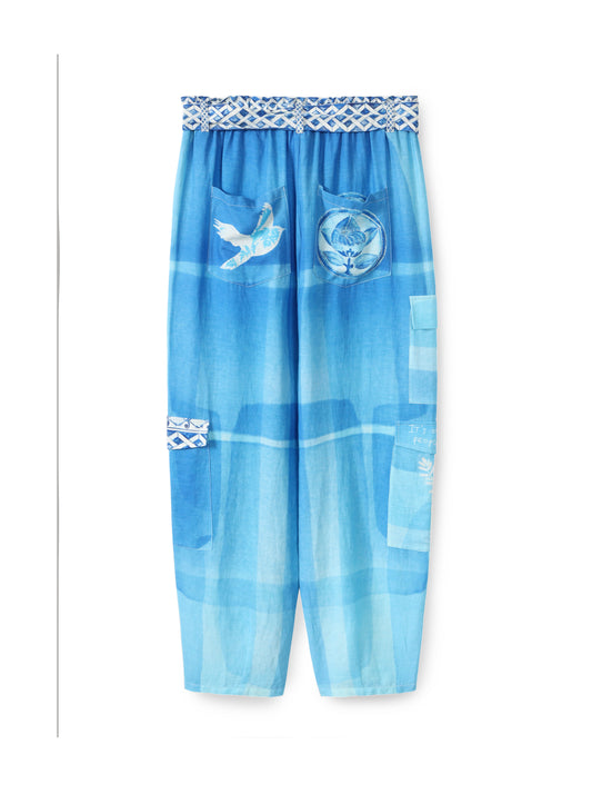 קאי מכנס דגמח עם חגורה