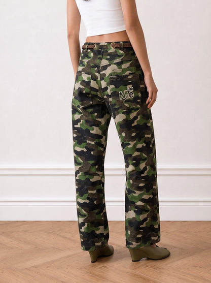 Printed Barrel Non-denim Trousers