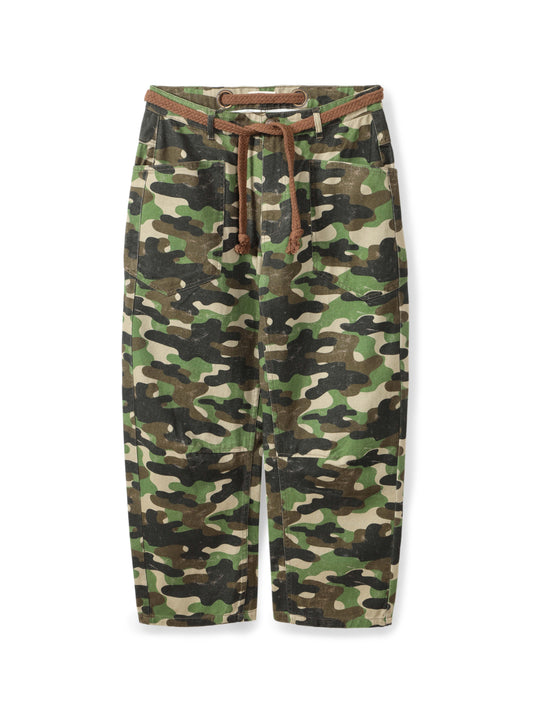 Printed Barrel Non-denim Trousers