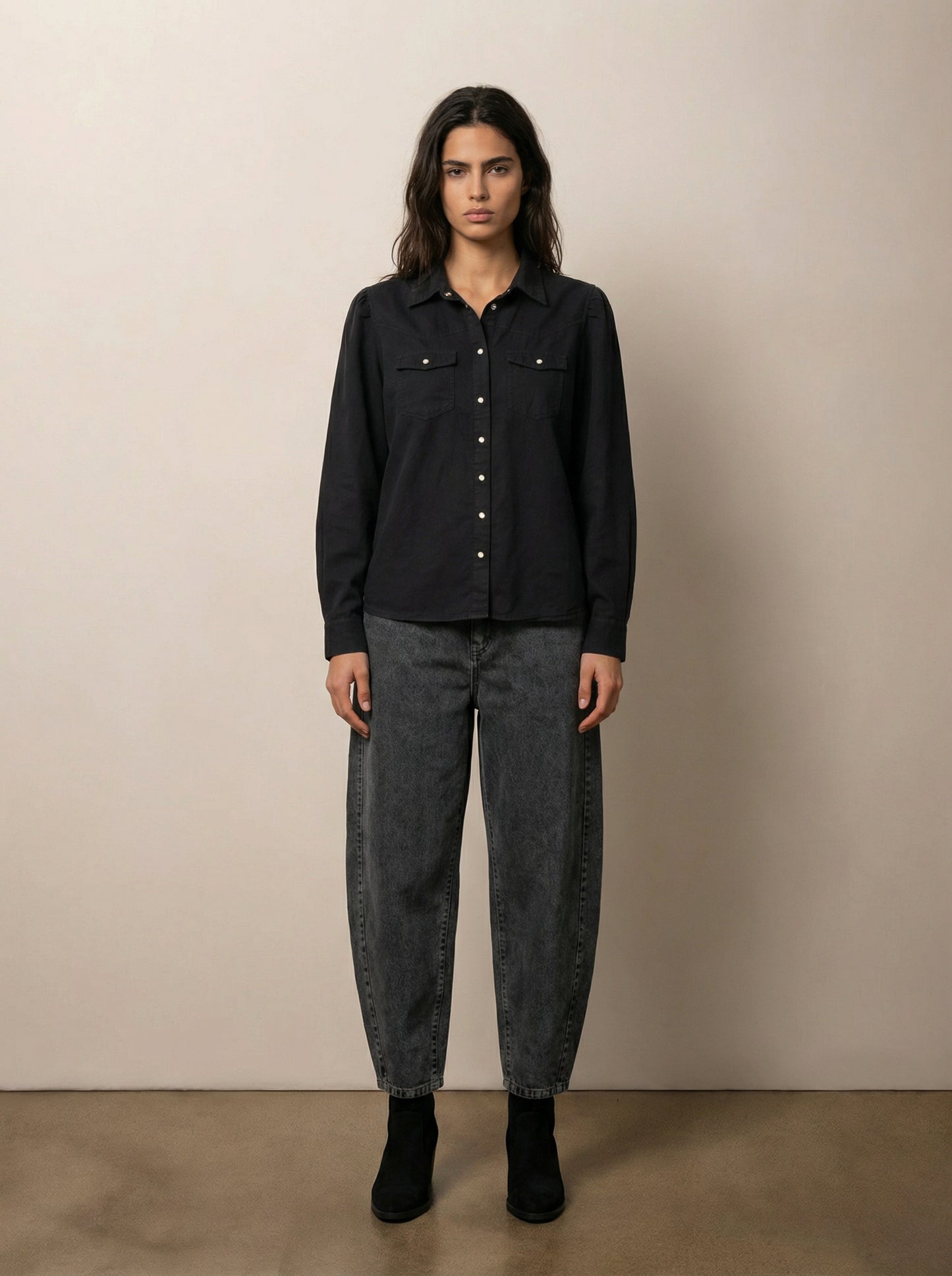 מכנסי כותנה גזרת ברל