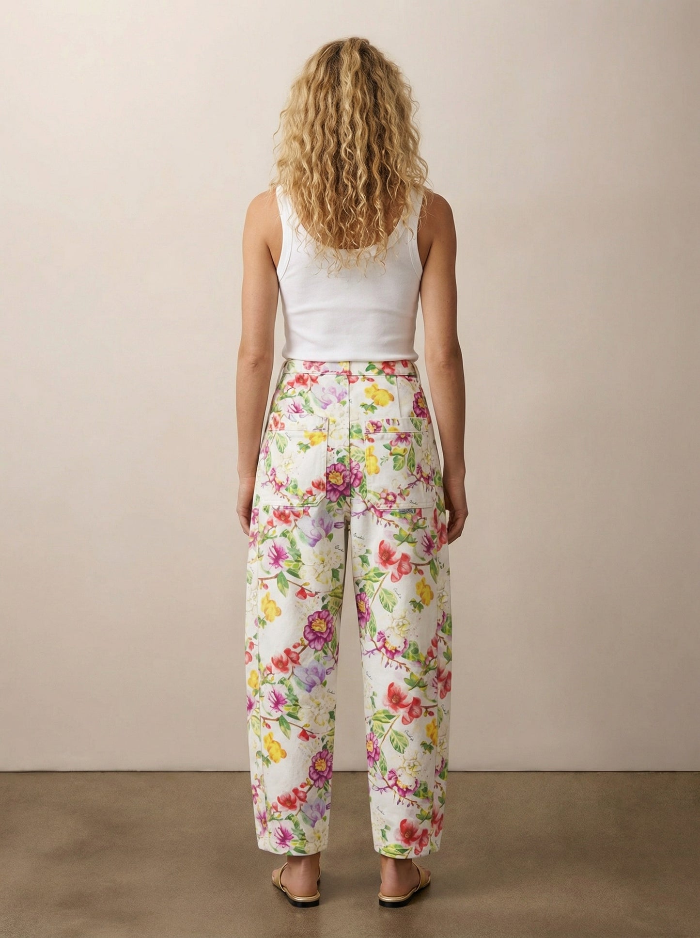 מכנסי כותנה גזרת ברל