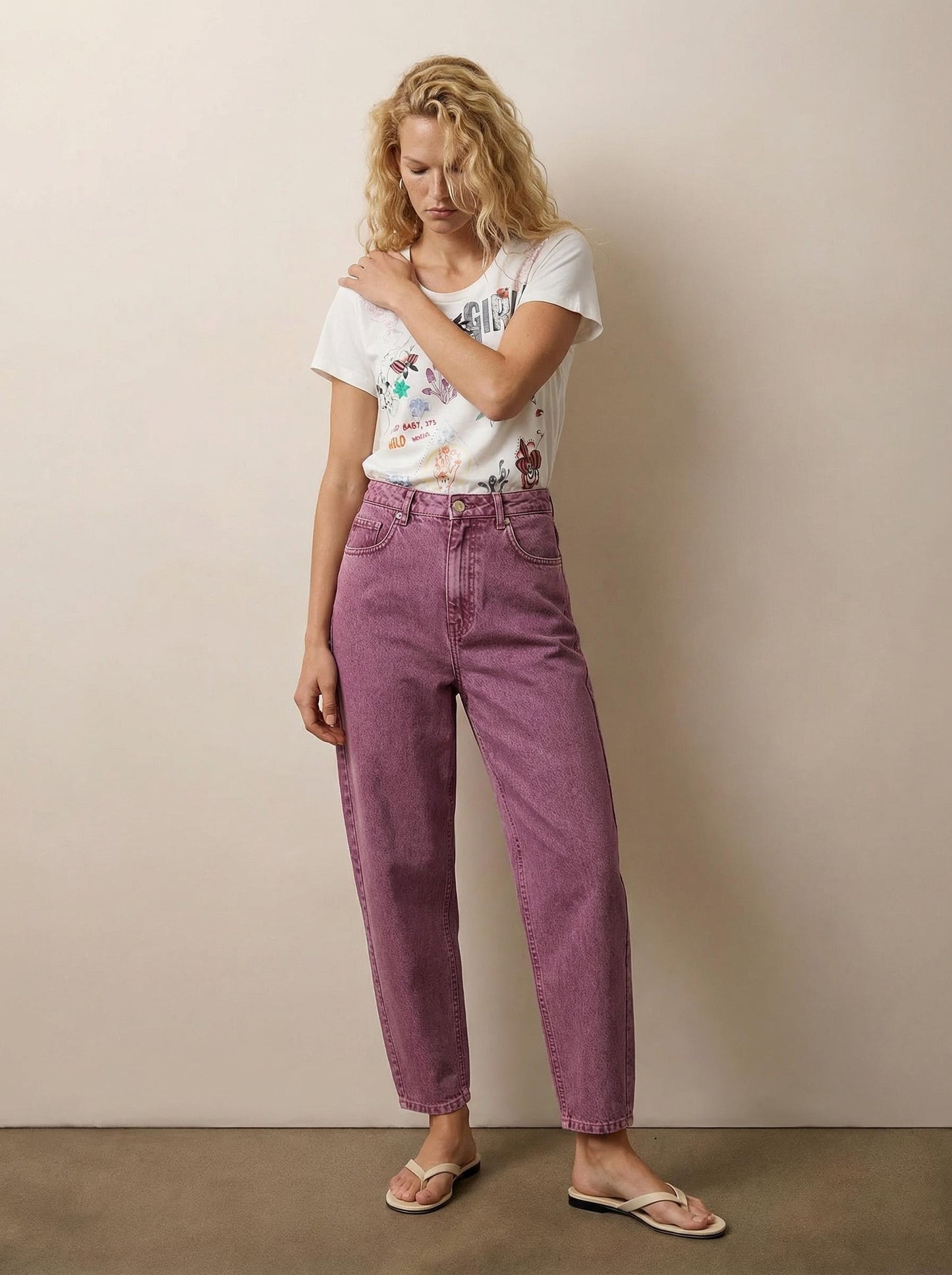 מכנסי כותנה גזרת ברל