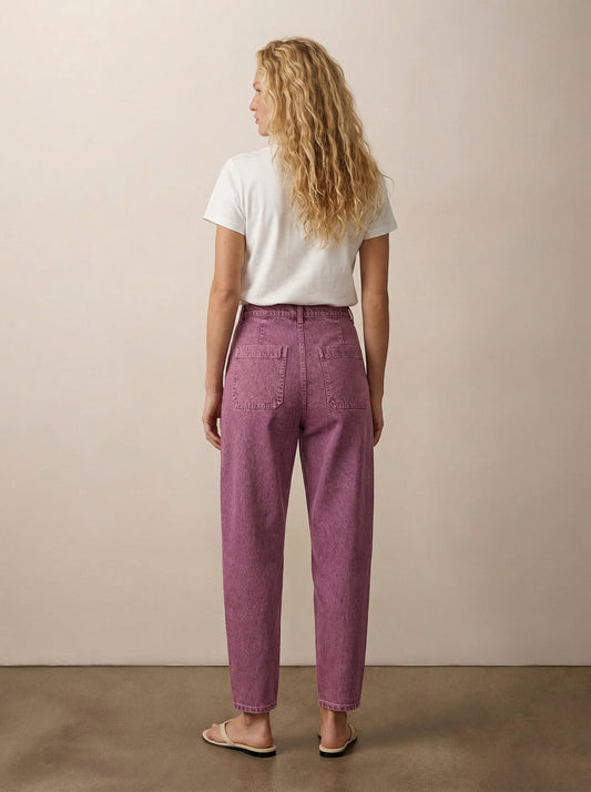 Cottton pants Barrel cut