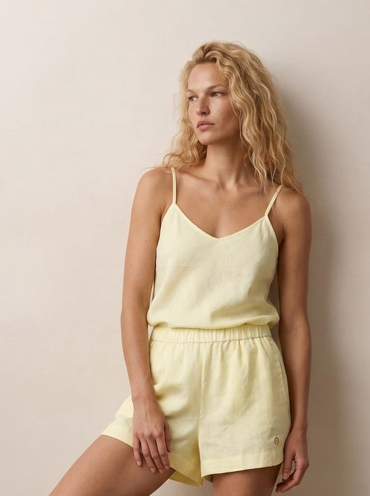 Rubber Linen shorts