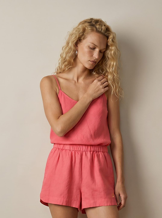 Rubber Linen shorts