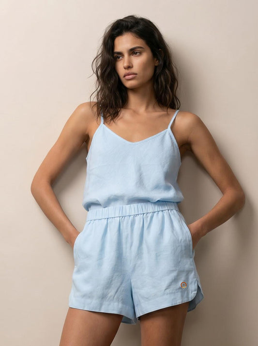Rubber Linen shorts