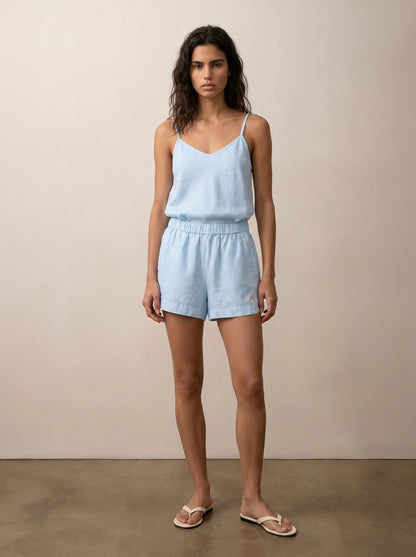 Rubber Linen shorts