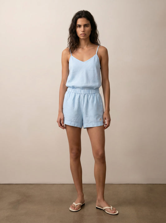 Rubber Linen shorts