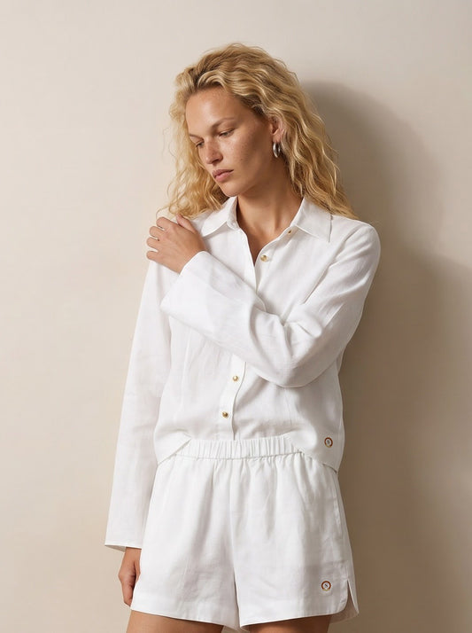 Rubber Linen shorts