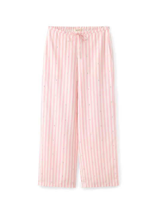Wide-leg striped pants