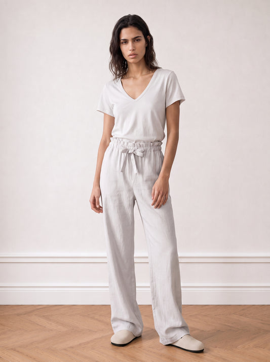 Tencel trousers with an elastic waistband