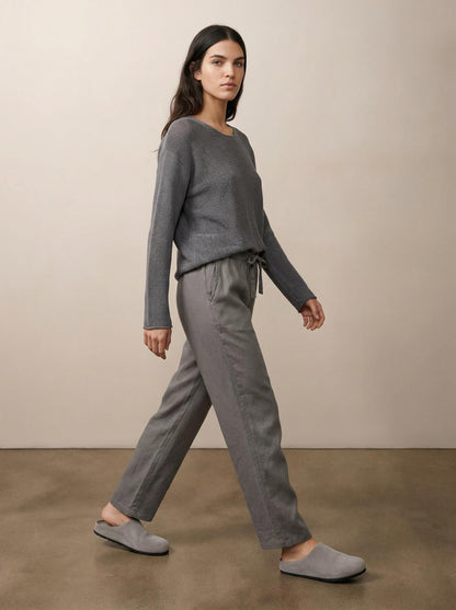 מכנסיים טנסל רגל רחבה