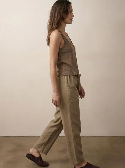 מכנסיים טנסל רגל רחבה