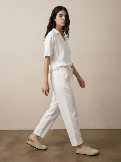 מכנסיים טנסל רגל רחבה