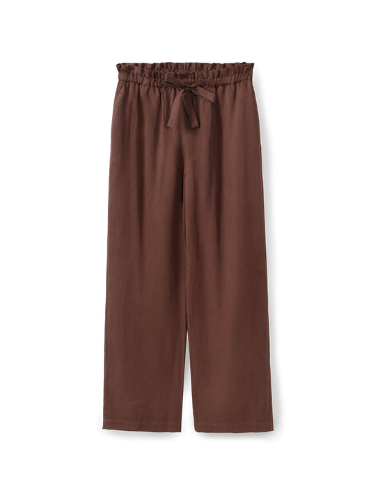 Tencel trousers with an elastic waistband