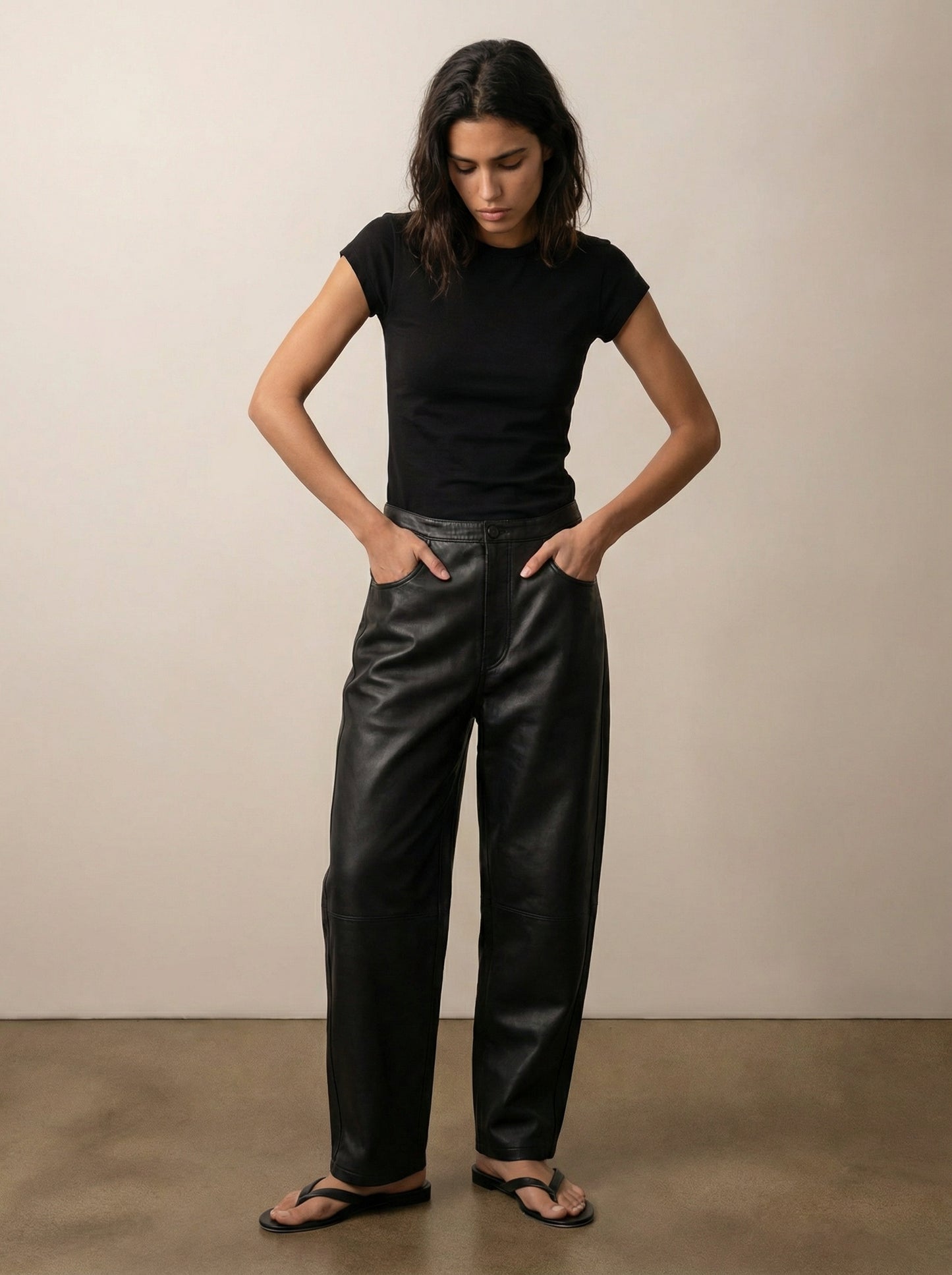 מכנס עור גזרת ברל