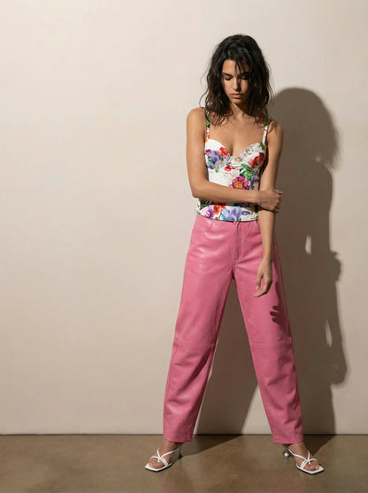 מכנס עור גזרת ברל