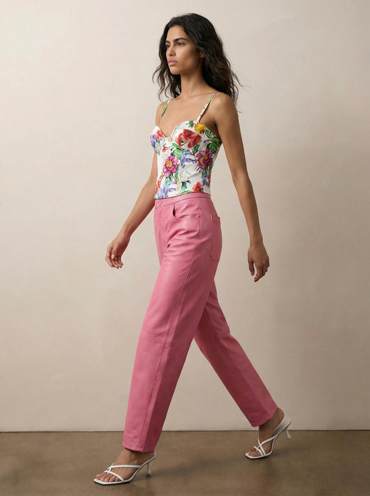 מכנס עור גזרת ברל