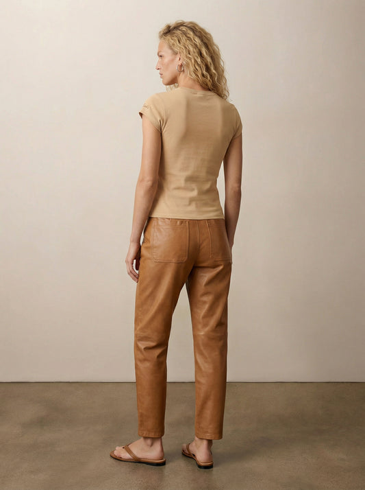 מכנס עור גזרת ברל