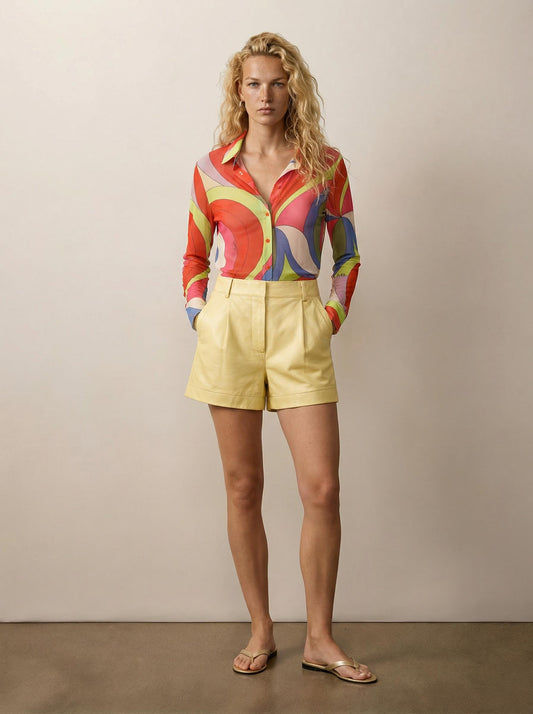 מכנס עור קצר