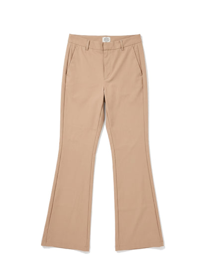 Faux Leather Flared Trousers