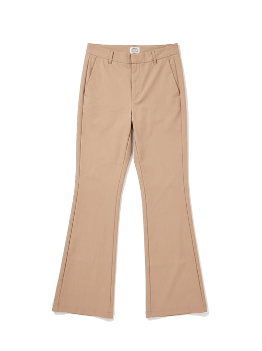 Faux Leather Flared Trousers