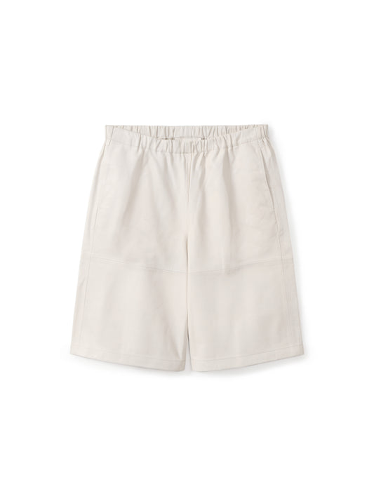 Leather Bermuda shorts