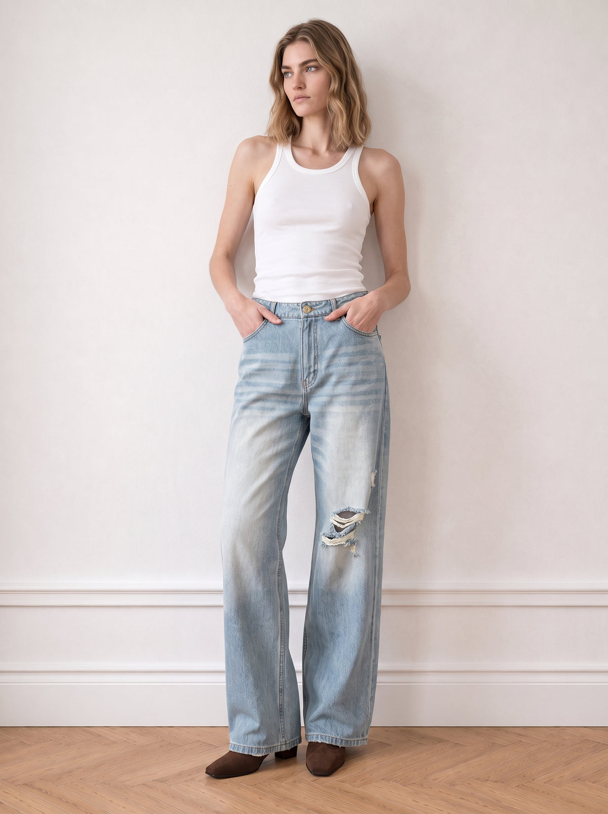 Wide-leg Jeans