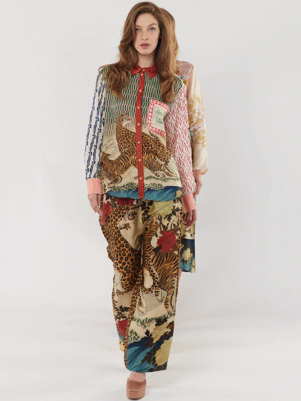 Bailey Straight Leg Printed Trousers