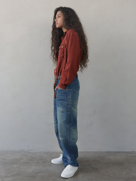 Juno Tapered Leg Jeans & Rope Belt