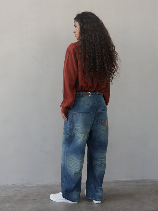 Juno Tapered Leg Jeans & Rope Belt