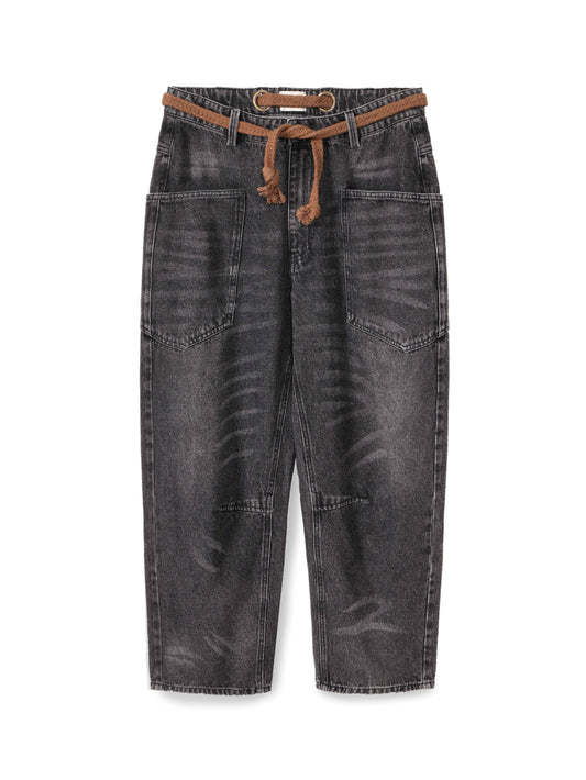 Juno Tapered Leg Jeans & Rope Belt