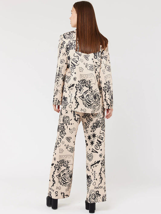 Margot Belted Printed Pants