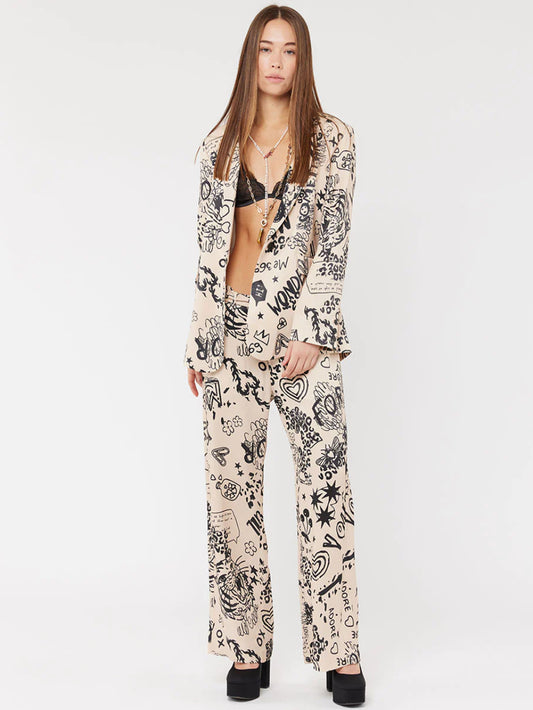 Margot Belted Printed Pants