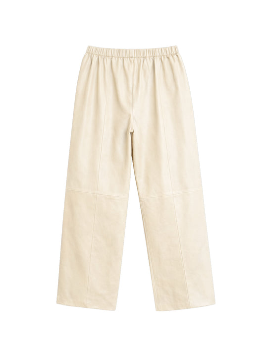 מכנס עור רגל רחבה