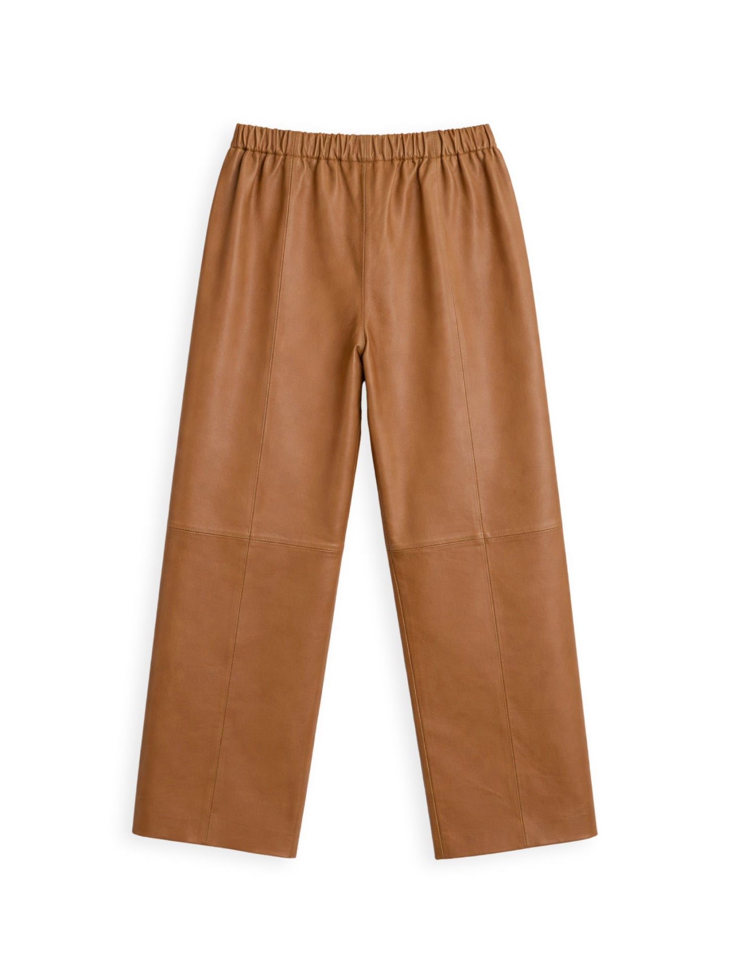 מכנס עור רגל רחבה