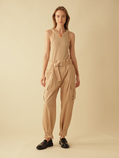 Belted Waist Utility Pants