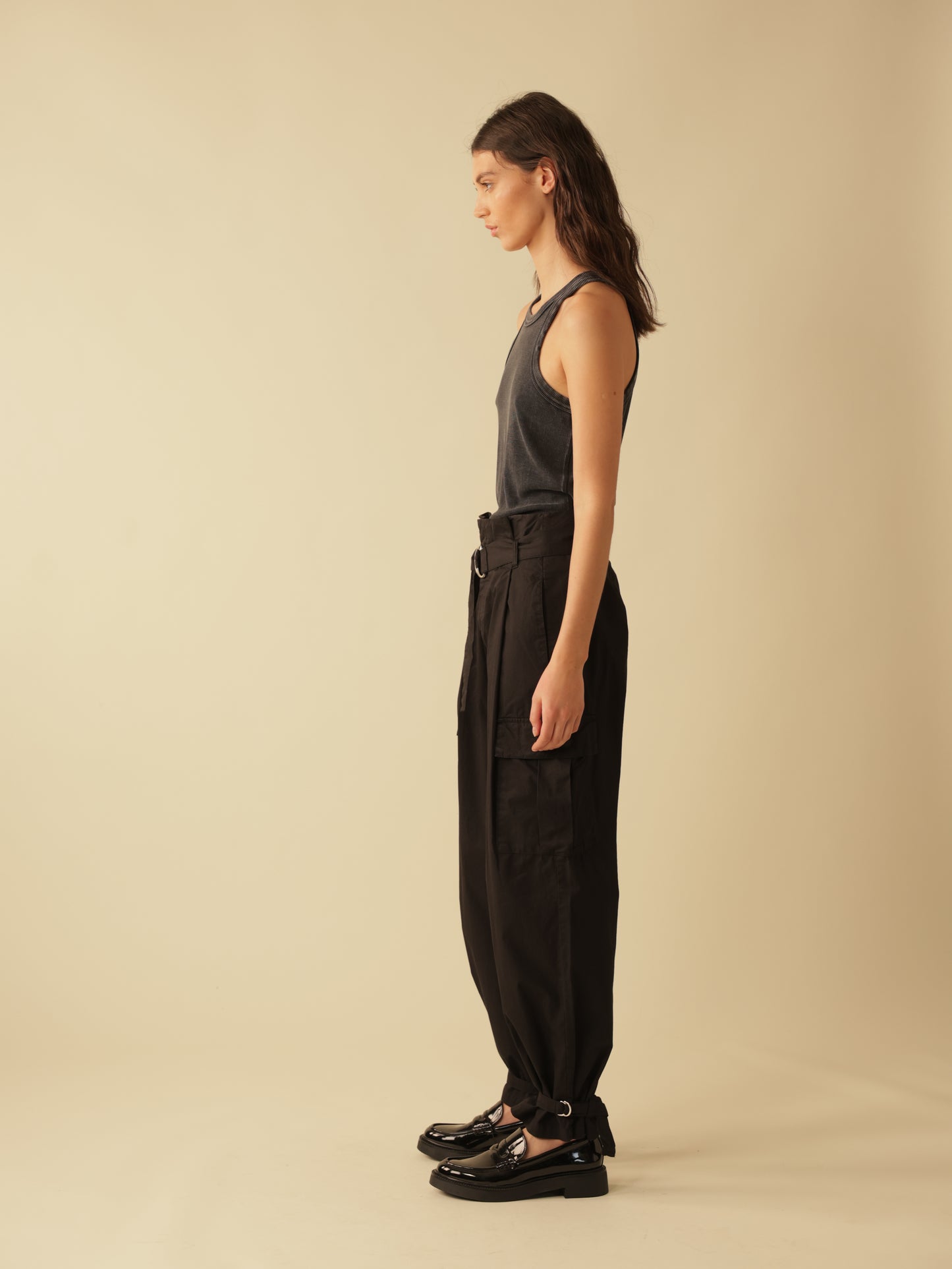 Belted Waist Utility Pants