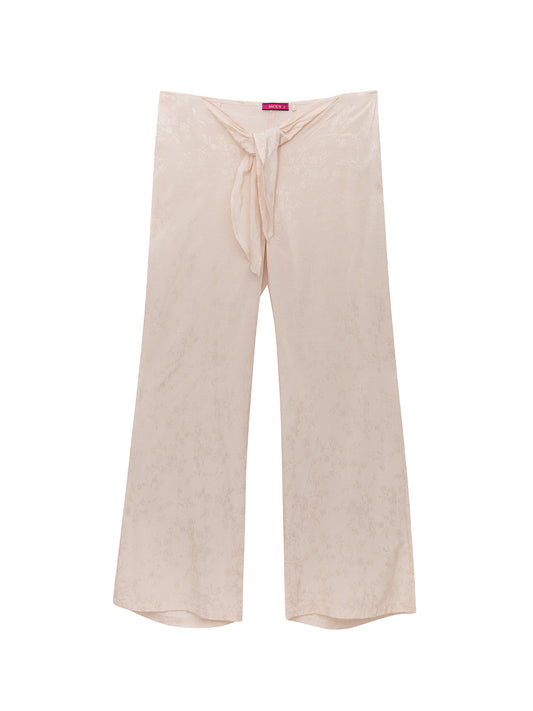 Tie Front Flare Leg Pants