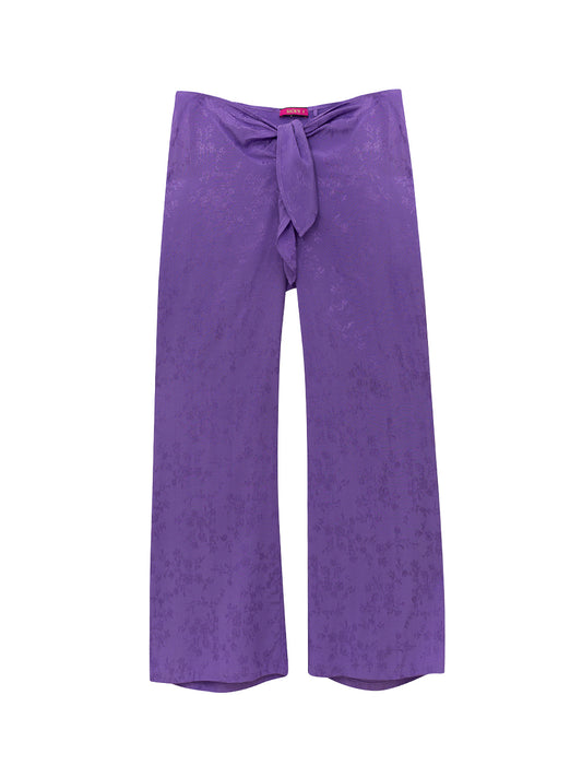 Tie Front Flare Leg Pants