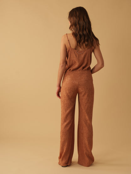 Tie Front Flare Leg Pants