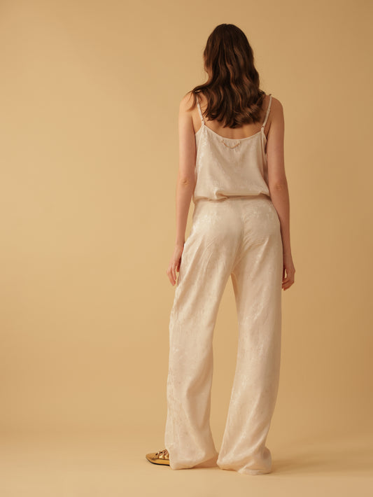 Tie Front Flare Leg Pants