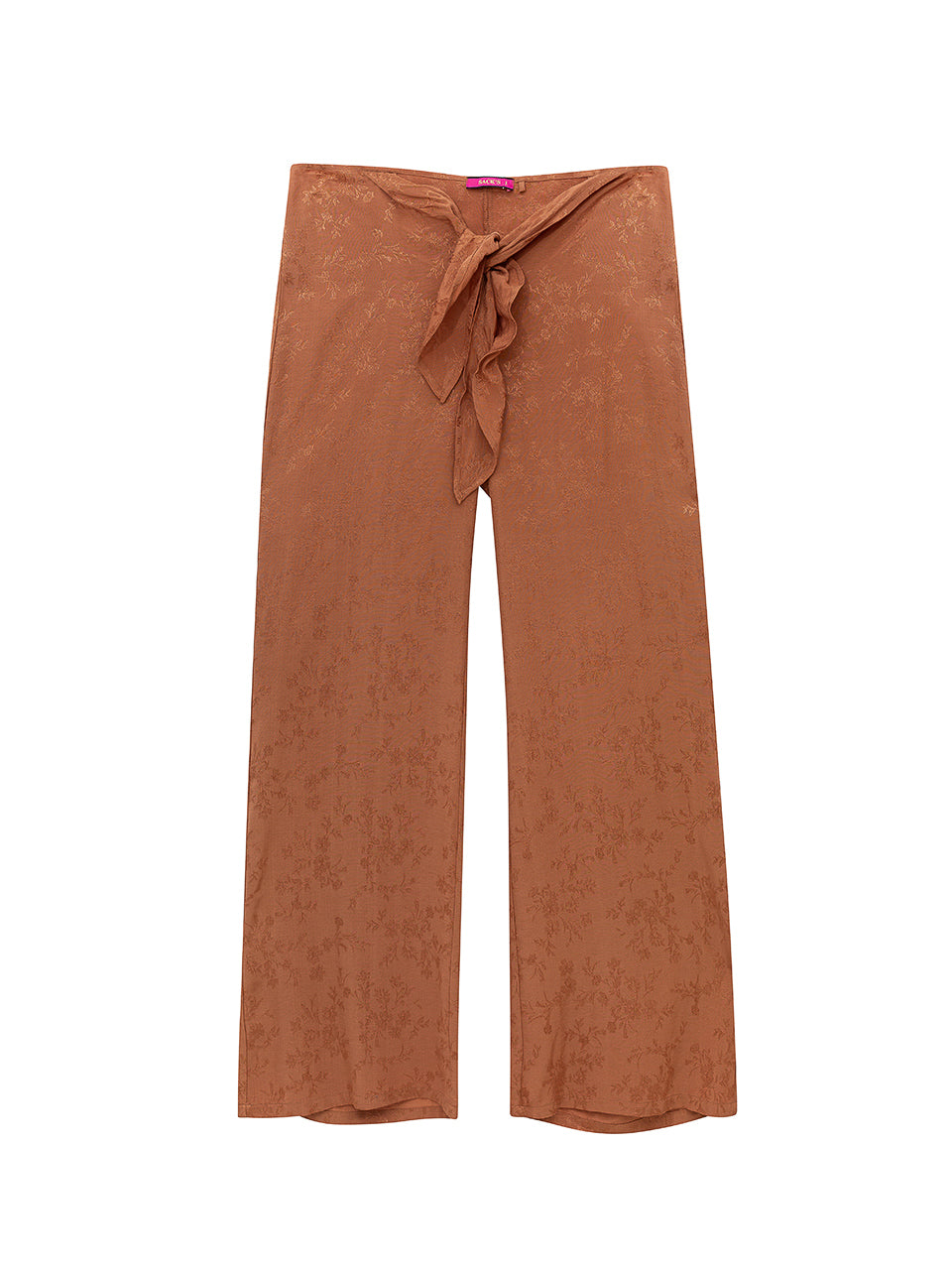 Tie Front Flare Leg Pants